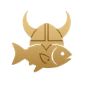 Ice Fishing Casino Logo - Huge Red Wikinger-Fisch